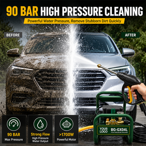 Hidrolavadora <span class=keywords><strong>Portátil</strong></span> <span class=keywords><strong>Automática</strong></span> de Alta Potencia de 90 Bares y 1800 W con Carrete de Manguera, <span class=keywords><strong>Lavadora</strong></span> de Autos Eléctrica - Product Image 6