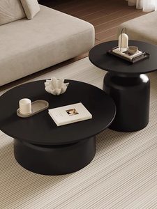 Modern Iron Frame Natural Wood Top Coffee <b>Table</b> for Small Apartment Living Room Furniture Modern Minimalist Design - Product Image 4