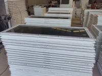 PVC Schiebefenster rahmen Doppels cheibe Kunststoff Ersatz fenster Vinyl glas PVC Horizontales Kunststoff fenster