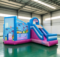 Château gonflable mini palmier en PVC, design léger pour les enfants, divertissement intérieur