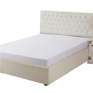 फैक्टरी थोक धो सकते हैं सस्ते गैर बुना पानी के सबूत गद्दा कवर बेडरूम 30 सफेद स्टार 100% पॉलिएस्टर वयस्कों सादे बिस्तर चटाई