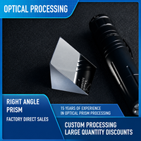 Custom Optical Glass Prism Enhanced Aluminum Coating 90% Clear Aperture Right Angle Reflecting Triangular Prism