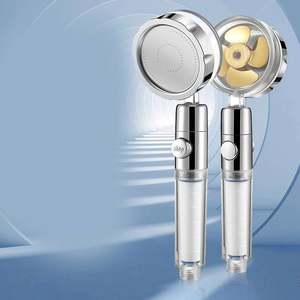 High Pressure Shower Filter Water Saving Flow 360° Rotating Small <b>Fan</b> ABS Rain <b>Spray</b> Nozzle Shower Head for Bathroom - Product Image 5