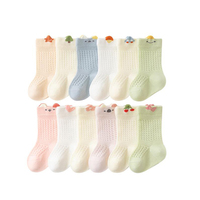 Enfants respirant Cool chaussettes dessin animé mignon bébé chaussettes coton peigné nouveau-né chaussettes
