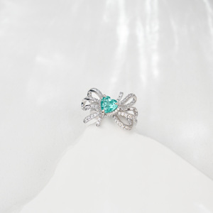 แหวนเงิน S925 ประดับพาราอิบา สไตล์มินิมอลสุดหรู - Product Image 1