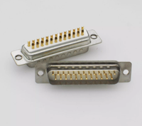 Connecteur D-SUB à broches pour voiture Db DB 9 15 25 37 2/3 Row Weldering Wire Socket Solid Terminal Gold-plated