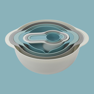 Set Mangkuk Ukur dan Campur 8 Buah Desain Klasik Bahan PP, Dapat Ditumpuk, Multifungsi, Peralatan Dapur, Hadiah Hari Ibu - Product Image 2