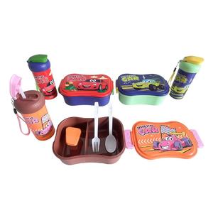 Lot de boîtes bento et gourdes réutilisables en plastique pour enfants, sans BPA, qualité alimentaire, pour l'école - Product Image 6