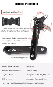 Pédalier VTT en alliage d'aluminium IXF 104bcd 170mm bras de manivelle intégré avec pédalier pour VTT - Product Image 6