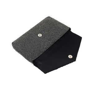 <span class=keywords><strong>Pochette</strong></span> de soirée noire scintillante en cristal pour <span class=keywords><strong>femme</strong></span>, sac à main souple en strass pour mariage et fête - Product Image 5