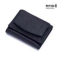 Dompet uang logam kulit asli, kain finansial rfid dompet uang wanita dompet pendek Hadiah untuk wanita remaja gadis