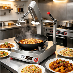 Robot de cuisine intelligent Semikron en acier inoxydable 304 de luxe, pour cuisson automatique de woks électriques et à gaz, friture, riz, nouilles et pâtes - Product Image 2