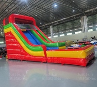 Toboggan gonflable de haute qualité avec piscine détachable pour location de fête