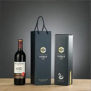 IN PACK Custom Luxury Wine Box Embalagem Wine Set Gift Box Papelão Ondulado Garrafa De Vidro Embalagem Sacos De Papel Box Sets