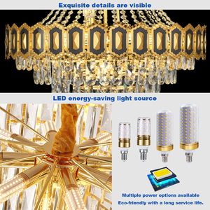 Lámpara de Techo Colgante <span class=keywords><strong>LED</strong></span> de Cristal de Lujo con Diseño de Borlas Escalonadas para Decoración Moderna del Hogar - Product Image 5