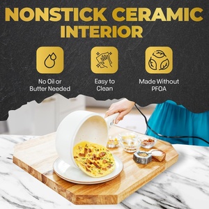 Casserole électrique Ceramax PRO 2,5 L avec couvercle vapeur, cuisinière en céramique non toxique, poêle, ramen, œufs, pâtes, dortoirs, camping, camping-cars, travail - Product Image 3