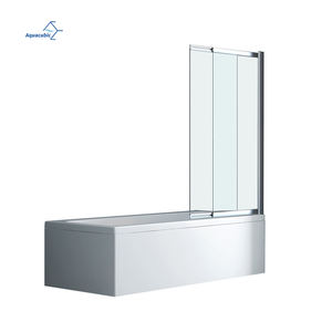 <span class=keywords><strong>Mampara</strong></span> de Bañera Corredera con Diseño Innovador que Ahorra Espacio, con Pared Pivotante de Aluminio - Product Image 1