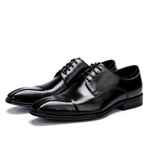 รองเท้าหนังแท้สำหรับผู้ชาย - กันน้ำ หัวเหลี่ยม ไซส์ใหญ่ สำหรับใส่ทำงานลำลอง - Product Image 2