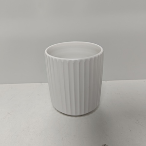 Pot <span class=keywords><strong>de</strong></span> fleur <span class=keywords><strong>de</strong></span> <span class=keywords><strong>jardin</strong></span> en céramique <span class=keywords><strong>de</strong></span> couleur blanche mate personnalisée <span class=keywords><strong>bassin</strong></span> avec trou <span class=keywords><strong>pour</strong></span> une utilisation intérieure/extérieure - Product Image 3