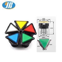 Boutons LED triangulaires plaqués de haute qualité 35x35mm, boutons de jeu lumineux pour l'assemblage de machines d'arcade