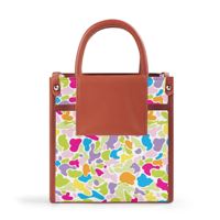 Sac à main carré compact pour femme en cuir PU, motif camouflage abstrait exclusif, avec poignée supérieure et bandoulière, idéal pour les trajets quotidiens