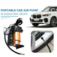 12V Single Cylinder Air Compressor 100PSI Portable Car Air Pump Lightweight Tire Inflator for Motorcycles Bicycles