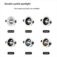 Spot LED encastré double pour plafond, 8W, tension AC220V (±10%), moderne, COB, pour salon