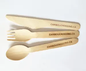 Customized Branding Disposable Wooden Fork / Spoon / Knife