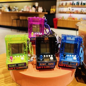 Vintage Pocket Game Machine Keychain Single Arcade Button <b>Keyring</b> Game Device Keychain Puzzle Toy Decoration Bag <b>Charm</b> Accessory - Product Image 2