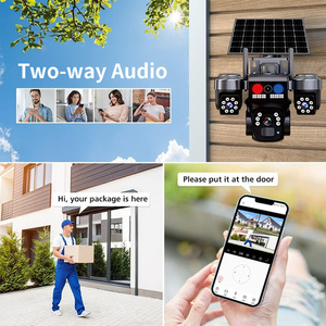 Caméra solaire V380 Pro 12MP à 3 objectifs, haute résolution, avec carte SIM et Wi-Fi, IP <span class=keywords><strong>TPZ</strong></span>, caméra de sécurité extérieure avec batterie - Product Image 5
