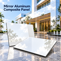 Panneau composite en aluminium miroir de 4 mm 4x8 pieds, couleur cuivre, pour panneaux muraux décoratifs commerciaux