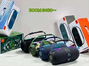 Xách tay màu xanh răng Loa mini âm thanh không thấm nước kích hoạt đèn Led Loud âm nhạc di động bên Boombox AUX máy tính DC Pin - Product Image 6