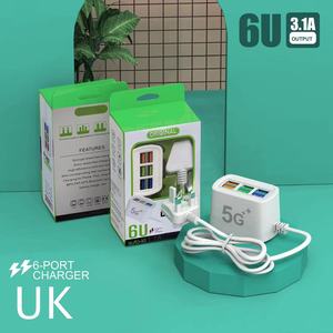 Nouveau chargeur de téléphone portable multi-ports 6 DC pour Android 3A, prise universelle, sortie rapide USB, station de <span class=keywords><strong>charge</strong></span> 6 en 1 - Product Image 4