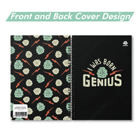 Carnet à spirales pour étudiants, personnalisable, avec couverture en papier, pour écrire un journal/une chronique