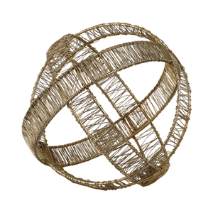 Ornamento in metallo intrecciato, sfera decorativa, scultura per la casa, l'ufficio, il bagno, elemento decorativo per interni. - Product Image 1