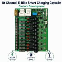 Cargador de Batería Personalizado para Bicicletas Eléctricas, PCBA con 10 Canales, Placa de Estación de Carga Controlada por Relé, Fabricante OEM ODM