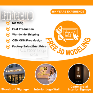 Panneau LED à prix d'usine, logo personnalisé, panneau LED extérieur, enseigne lumineuse, enseignes 3D en acrylique, logo personnalisé, nom de l'entreprise en LED sur mur - Product Image 5