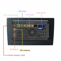 Autoradio universel Qualcomm Snapdragon Octa-Core 9 pouces avec écran IPS, navigation GPS, amplificateur, Carplay, Android Auto