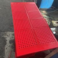 Panneau de protection anti-colmatage en PU rouge pour l'exploitation minière |   Maille de protection modulaire en polyuréthane |   Usine de confiance de la liste Fortune 500