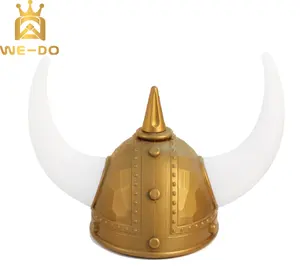 Medieval Viking Horns LED Hat Plastic Headwear For New Year Halloween Party Cosplay Costume Cap Performance Props Decoration