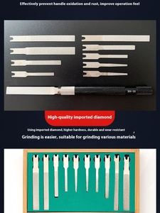 Besdia công nghiệp FAS-100T kim cương kim tập tin thiết lập bàn tay phẳng tập tin uốn cong xử lý chính xác Mài chế biến gỗ đánh bóng grit - Product Image 2