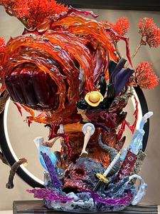 Figura de Anime de One Piece de 22 cm, Monkey D. Luffy Gear 3, Figura de Acción Hell Fire GK con Luz LED, Modelo de Anime - Product Image 6