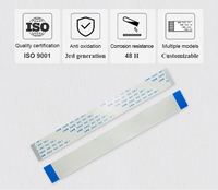 Câble FFC plat et flexible AWM 20624 80C 60V VW-1 4~20 broches, pas de 0,5 mm, type A/B, 200 mm pour applications de faisceaux de câblage électronique