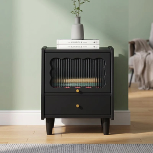 Modern Small Space Multi-Purpose Nightstand with Storage <b>Compact</b> <b>Bedside</b> <b>Table</b> for Apartment Bedroom Furniture - Product Image 4