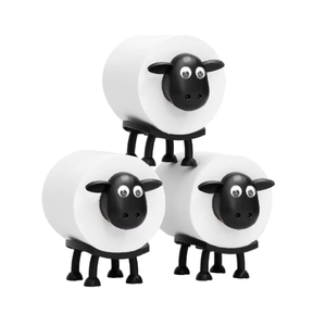 Porte-<span class=keywords><strong>papier</strong></span> hygiénique moderne en forme de <span class=keywords><strong>mouton</strong></span> noir en acier inoxydable, accessoire de salle de bain design animal créatif - Product Image 2