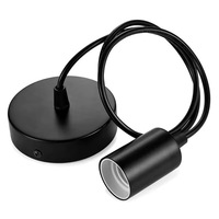 Douille de suspension vintage E27 en fer, support de lampe rétro, support d'ampoule Edison AC 220V, douille de lustre E27