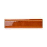 Moldura Rústica de Terracota Sólida de 5 x 20 cm, 6 mm de Grosor, Bordes Rectificados Brillantes, Antideslizante para Baldosas de Patio