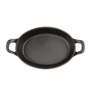 Padella antiaderente in ghisa profonda Pre-stagionata padella a doppio manico resistente - Product Image 3