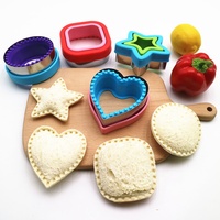 Fabrikant Verschillende Vorm Sandwich Snijder Ster Vorm En Sealer Koekjessnijder Fruit Groente Vorm Snijder Set Voor Kinderen