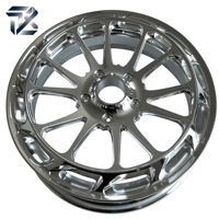 Pengerjaan CNC 5 Axis Presisi Tinggi untuk Velg Aluminium Tempa yang Dipoles untuk Tuning Mobil Balap OEM